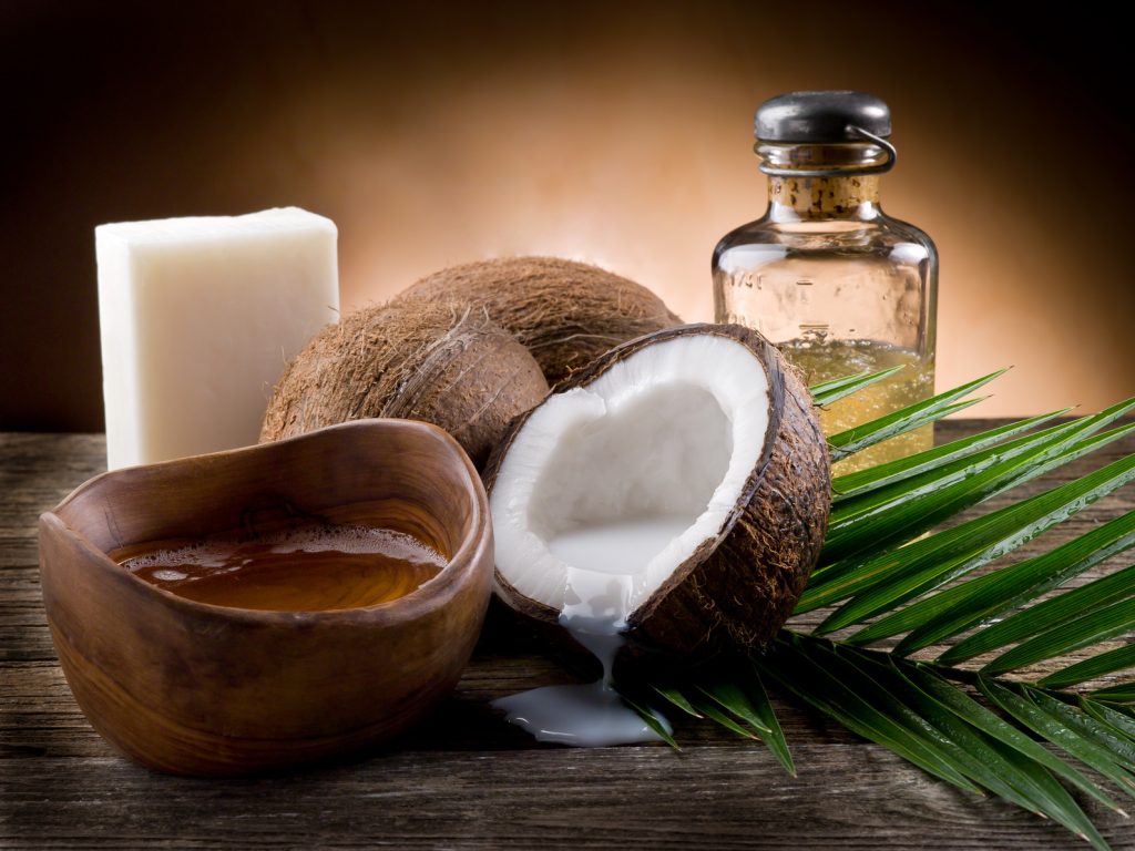 cosmetics with coconut oil